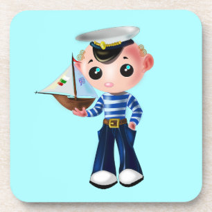 Little Sailor Boy Blue Untersetzer