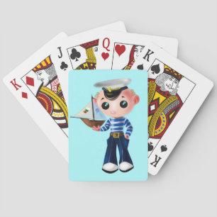 Little Sailor Boy Playing Cards - individuell anpa Spielkarten