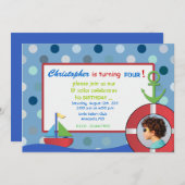 Little Sailor - Einladungen zum Geburtstag (Vorne/Hinten)