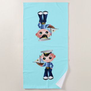 Little Sailor mit Boat Beach Towel Dream Strandtuch