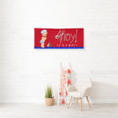 Little Sailor Nautical Baby Shower Blonde Banner (Insitu)