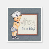 Little Sailor Nautical Baby Shower Serviette (Vorderseite)