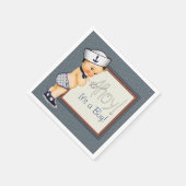 Little Sailor Nautical Baby Shower Serviette (Ecke)