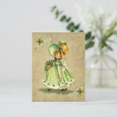 Little Saint Patty's Day Girl - Postcard Postkarte (Stehend Vorderseite)