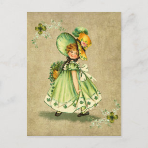 Little Saint Patty's Day Girl - Postcard Postkarte