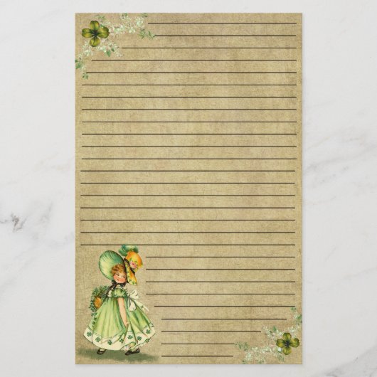Little Saint Patty's Day Girl - Stationery Briefpapier (Vorderseite)