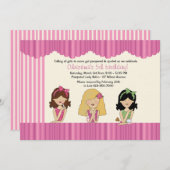 Little Salon Beauties Wellness-Center Einladung (Vorne/Hinten)