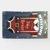 Little Santa Baby Bodysuit Winterdusche Willkommen Banner (Horizontal)