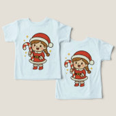 Little Santa Girl with Candy Cane (Design Vorderseite & Rückseite)