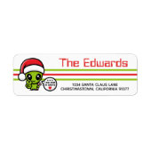 Little Santa Martian Alien Rücksendeadresse (Vorne)