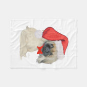 Little Santa Pekingese Fleecedecke (Vorderseite (Horizontal))