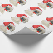 Little Santa Pekingese Geschenkpapier (Ecke)