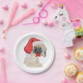 Little Santa Pekingese Pappteller (Party)