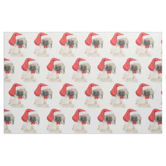 Little Santa Pekingese Stoff (Yard (91,4 cm))