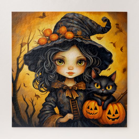 Little Sassy Witch Illustration Puzzle (Vertikal)