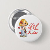 LIttle Schwester und Blume Button (Vorne & Hinten)