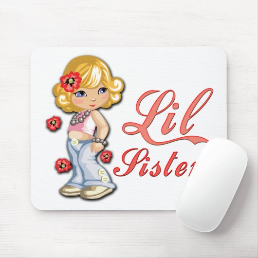 LIttle Schwester und Blume Mousepad (Mit Mouse)