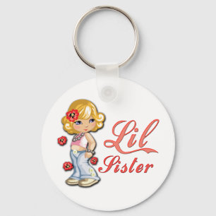 LIttle Schwester und Blume Schlüsselanhänger