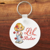 LIttle Schwester und Blume Schlüsselanhänger (Vorderseite)