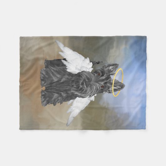 Little Scottie Angel Fleecedecke (Vorderseite (Horizontal))