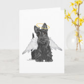 Little Scottie Angel Karte (Gelbe Blume)