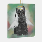 Little Scottie Angel Keramikornament (Rechts)