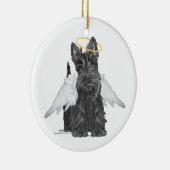 Little Scottie Angel Keramikornament (Rechts)