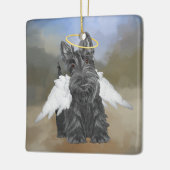 Little Scottie Angel Keramikornament (Links)