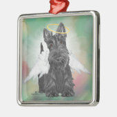 Little Scottie Angel Silbernes Ornament (Links)