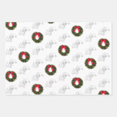 Little Scottie Dog mit Weihnachtskranz Geschenkpapier Set (Vorderseite)