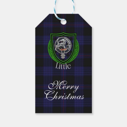 Little Scottish Clan Tartan & Crest Geschenkanhänger (Vorderseite)