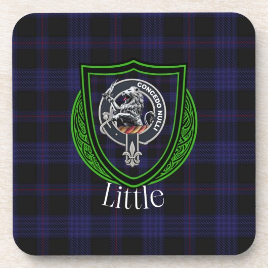 Little Scottish Clan Tartan & Crest Getränkeuntersetzer (Vorderseite)