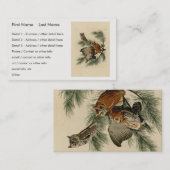 Little Screech Owl von Audubons Vögeln in Amerika Visitenkarte (Vorne/Hinten)