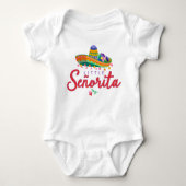 Little Señorita Baby Bodysuit - Fiesta Sombrero me Baby Strampler (Vorderseite)
