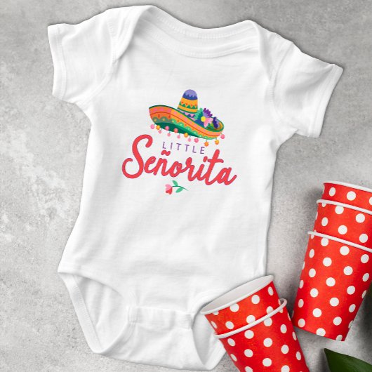 Little Señorita Baby Bodysuit - Fiesta Sombrero me Baby Strampler