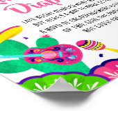 Little Senorita Fiesta Babydusche Windelwanne Poster (Ecke)