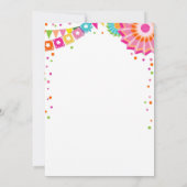 Little Senorita Fiesta Cactus Pink Erster Geburtst Einladung (Rückseite)