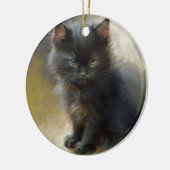 Little Shadow Black Kitten Keramik Ornament (Links)