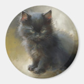 Little Shadow Black Kitten Magnet (Vorne)