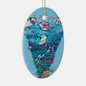 Little Shark Doodle Keramik Ornament (Rechts)