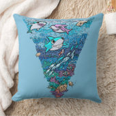 Little Shark Doodle Kissen (Decke)