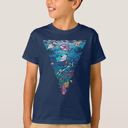 Little Shark Doodle T-Shirt (Vorderseite)