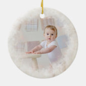 Little Sheep Lamb Dreamy Star First Christmas Keramik Ornament (Hinten)