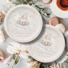 Little Sheep Lamb Dreamy Stars Baby Birthday Pappteller