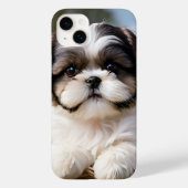 Little Shih Tzu Puppy-Basket-Blume Case-Mate iPhone Hülle (Rückseite)