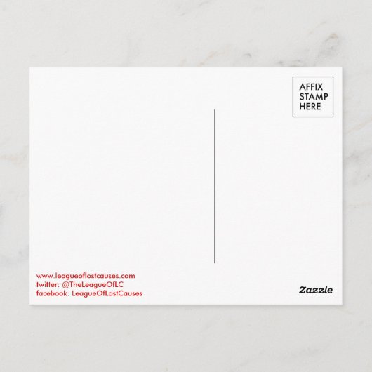 Little Sigh: Postkarten (schwarz) (Rückseite)