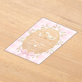 Little Silly Goose Baby Shower Pink Gingham Acryleinladungen (Ablage )