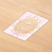 Little Silly Goose Baby Shower Pink Gingham Acryleinladungen (Ablage )
