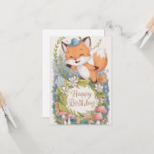 Little Simple Fox Geburtstag Karte (Vorderseite/Rückseite Beispiel)