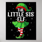 Little Sis Elf Christmas Girls Women Elf Squad Xma Poster (Vorne)
